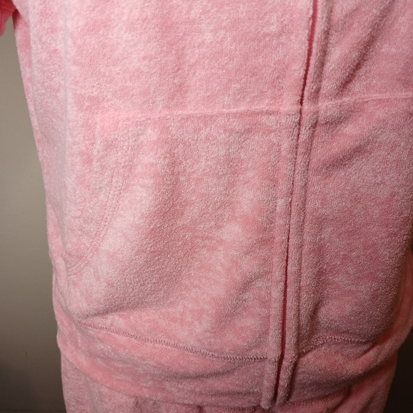 Juicy Couture Pink Velour Hoodie & Shorts Set – Size L (NWOT) - Picture 8 of 16